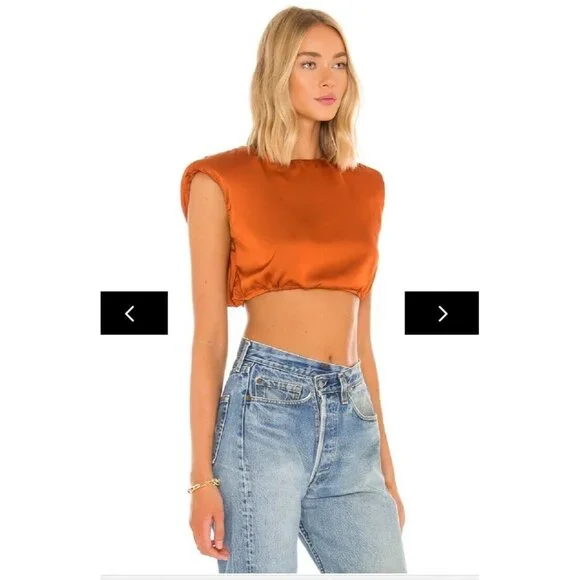 superdown Renee Crop Top Rust Orange - Picture 2 of 4